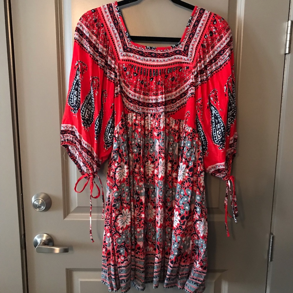 Free People Red Boho Dress - Size Small